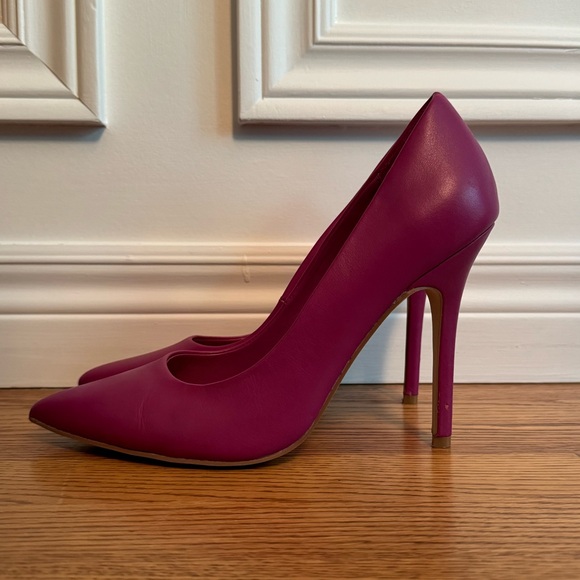 Fergalicious Magenta High Heel Pumps with Pointed Toe - Picture 3 of 13